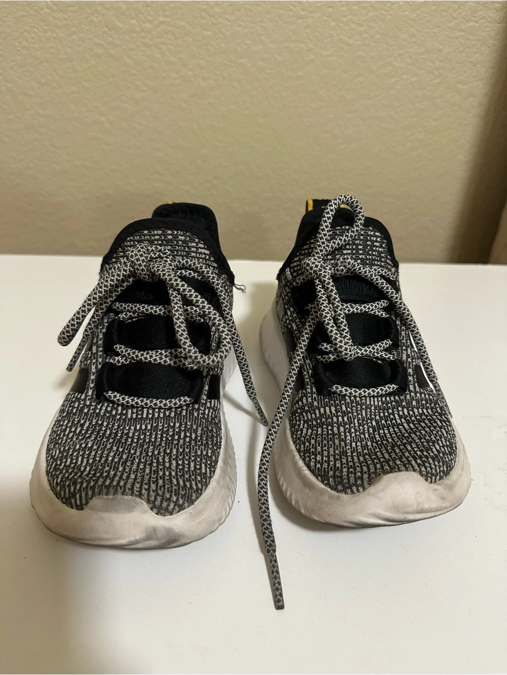adidas Black & White Kids Sneakers with Cloudfoam Sole